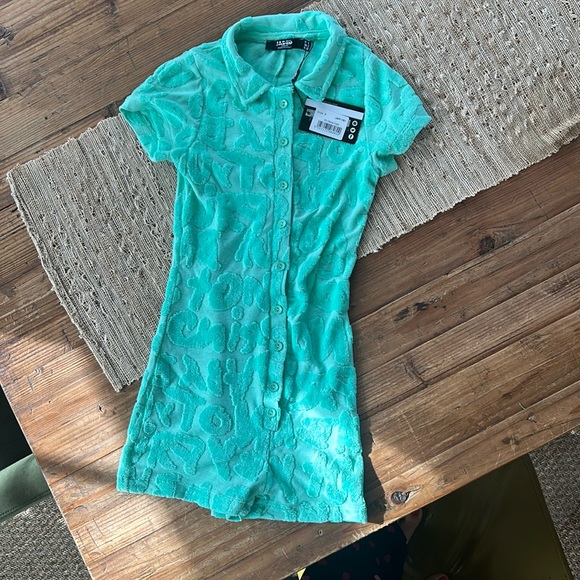Mint embossed terry coverup romper from Jaded London - Picture 1 of 1